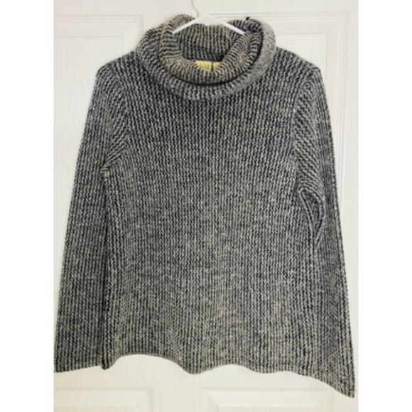Linden Hill Sweaters - Linden Hill Women's Vintage Long Sleeve Grey Turtleneck Knitted Sweater Small